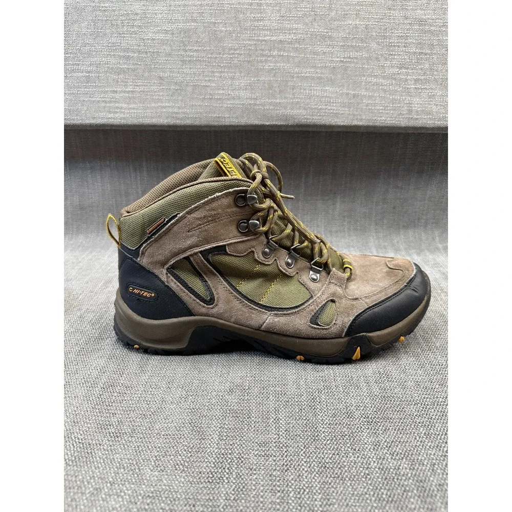 Hi-Tec Falcon Waterproof Mens 11 Wide Hiking Boots Brown Suede Ankle Lace Up